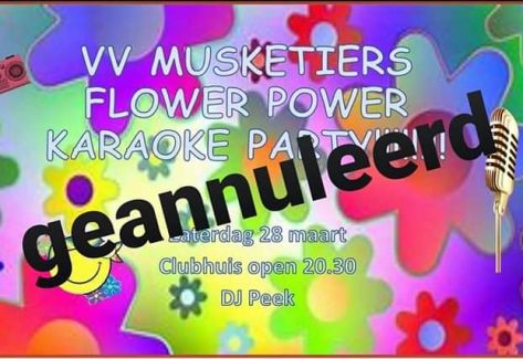 Flower Power Karaoke Party geannuleerd!