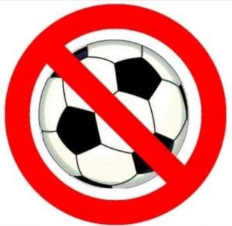 Geen voetbal!
